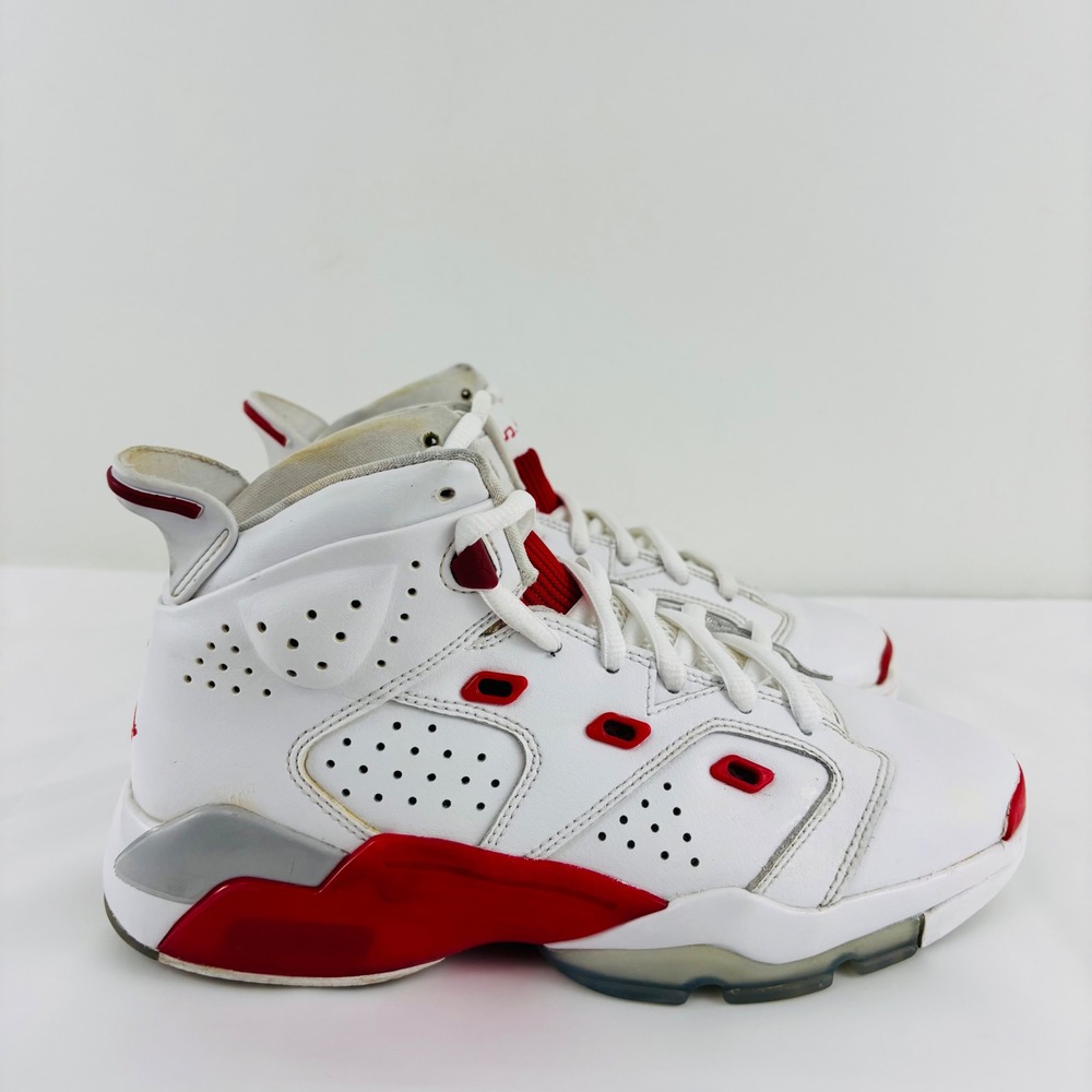 Nike Air Jordan 6-17-23‎ Boys Size 6Y White Red Athletic Leather Shoes Sneakers